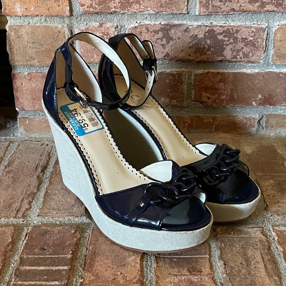 BCBG Paris Lakyle2 Navy Wedges